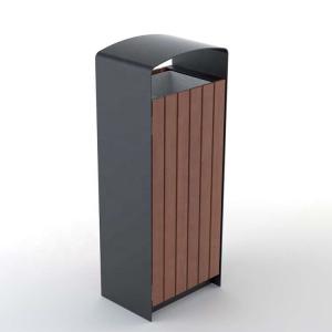 China Rectangle 250mm Width 30L Outdoor Wooden Trash Can wholesale