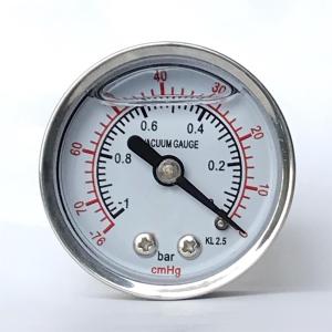 China 1 Bar Vacuum Pressure Gauge 40mm 76 CmHg Glycerin Manometer wholesale