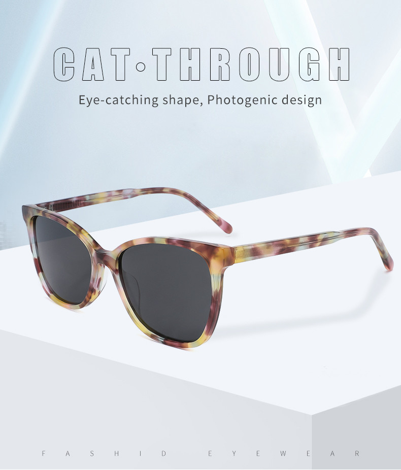 Hypoallergenic Acetate Round Sunglasses Colorful For Driving Women'S