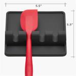 Heat Resistant Silicone Spoon Rest 6x6 Inch LFGB Approved For Kitchen Counter