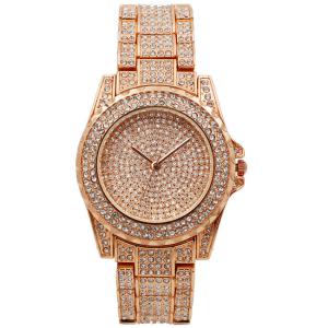 China 3bar Waterproof Alloy Quartz Watch 38mm Luxury Diamond British wholesale