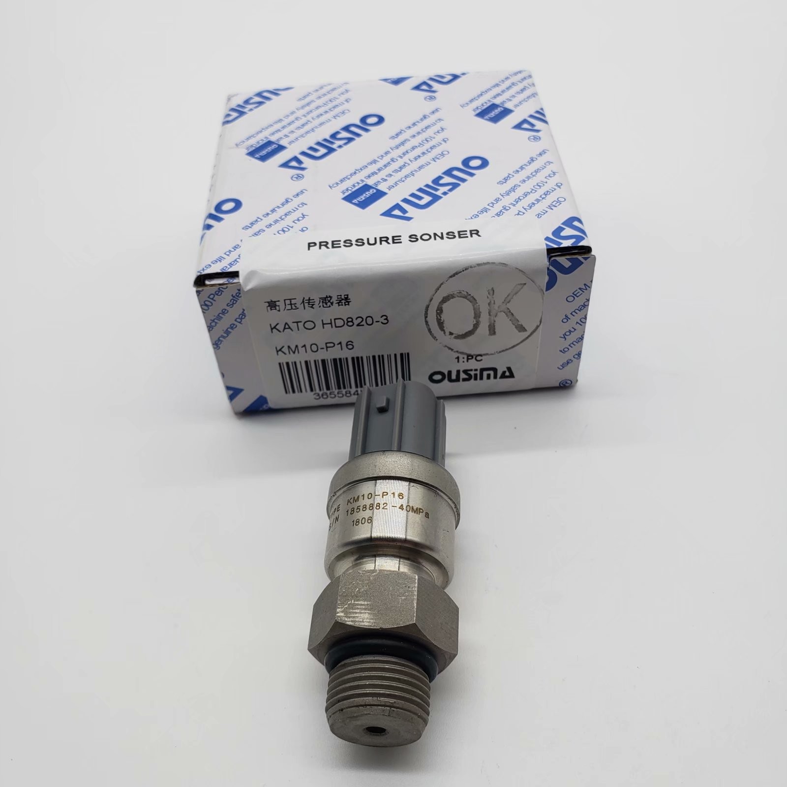 OUSIMA Excavator Parts KM10-P16 High Pressure Sensor For KOTA HD820-3