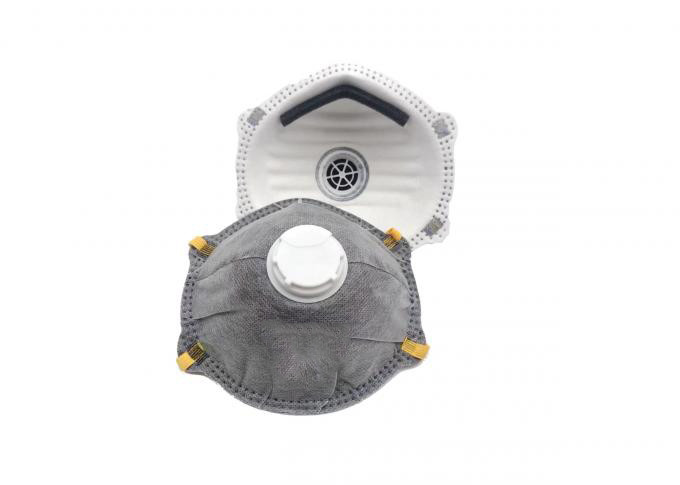 Anti Pollution Valved Dust Mask FFP2 Respirator Mask With High Elasticity Head Strap