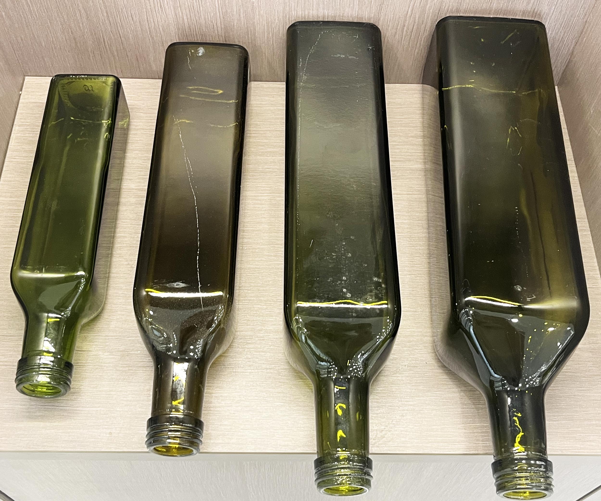 100ml 250ml 375ml 500ml 750ml Dark Green Cylinder Olive Oil Glass Bottles with Aluminum Cap