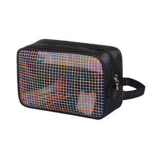 China Travel Zipper Washing Mesh Polyester Cosmetic Bag wholesale