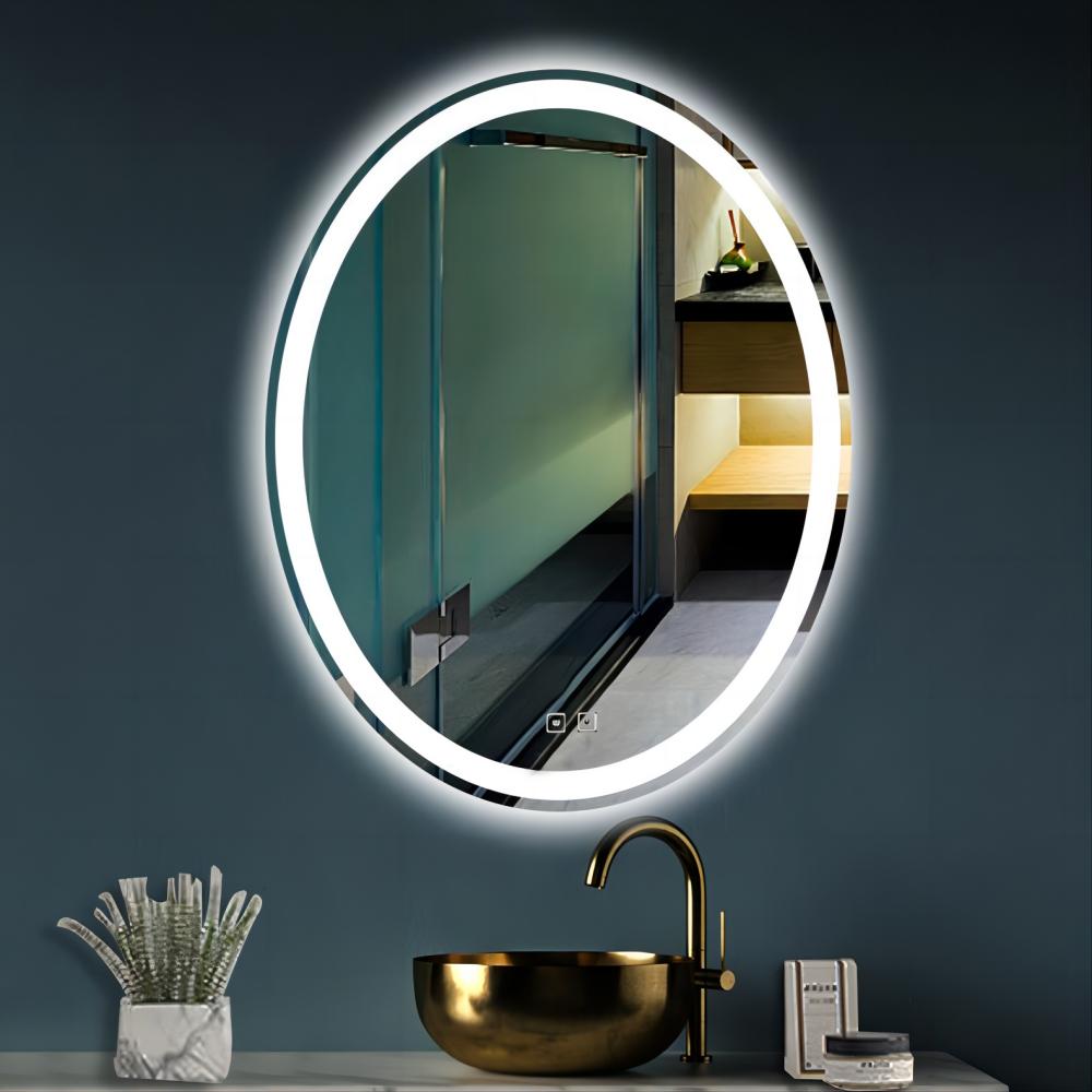 Modern Design Glass Mirror Backlit Bathroom Smart LED Touch Screen Makeup Mirror