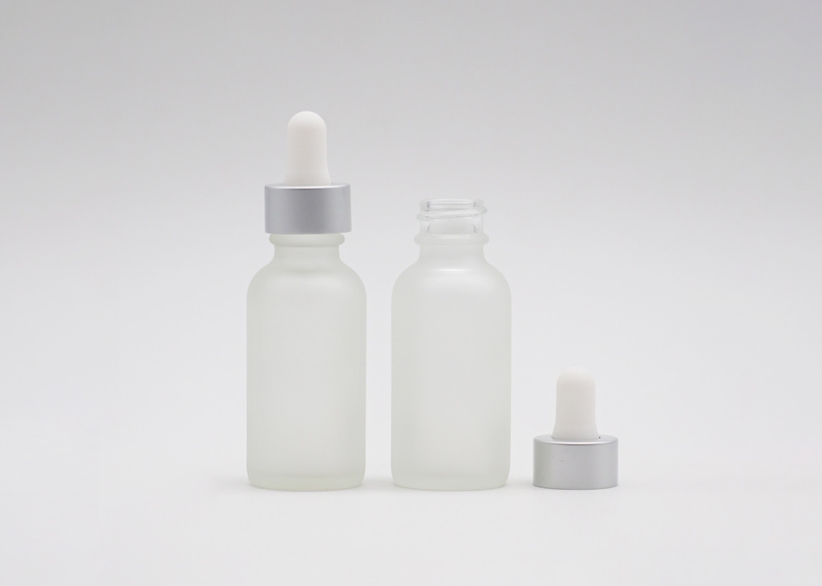 15ml Clear Frosted Perfume Dropper Bottles , Glass Oil Dropper
