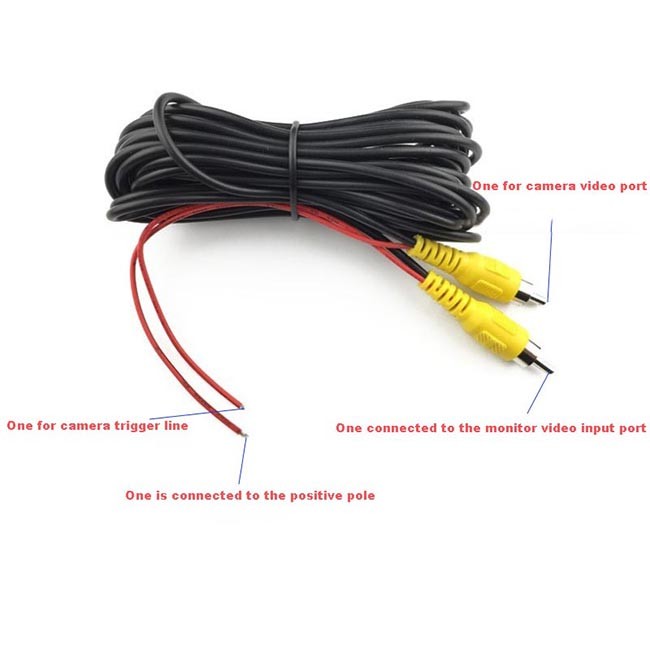 6m length OD3.0mm Car Camera Cable Video Extension Cable