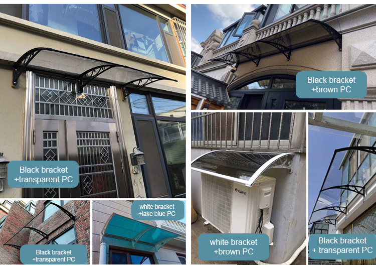 Waterproof Polycarbonate Canopy Awning Anti UV Polycarbonate Sheet Awning