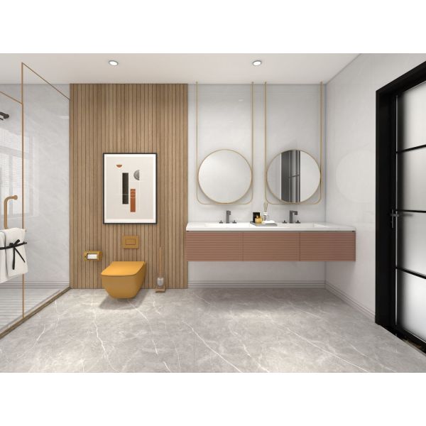 Full Body Marble Glazed Porcelain Tile Flooring Super Glossy