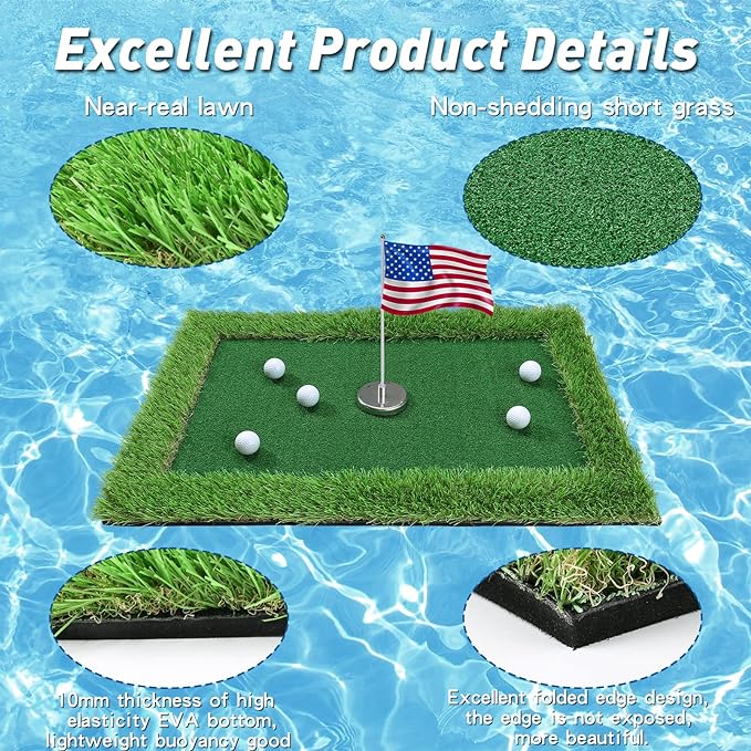 Kids and Adults Water Play Game Sets with Logo Laser Printing Floating Golf Green