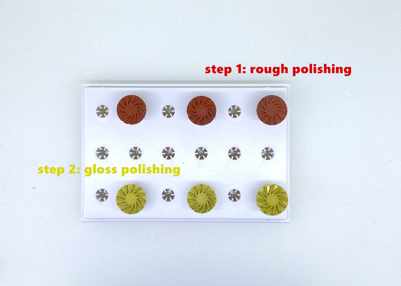 Dental Disilicate Polishing Kit RA Shank Diamond Grinding Wheel For Ceramics Solution