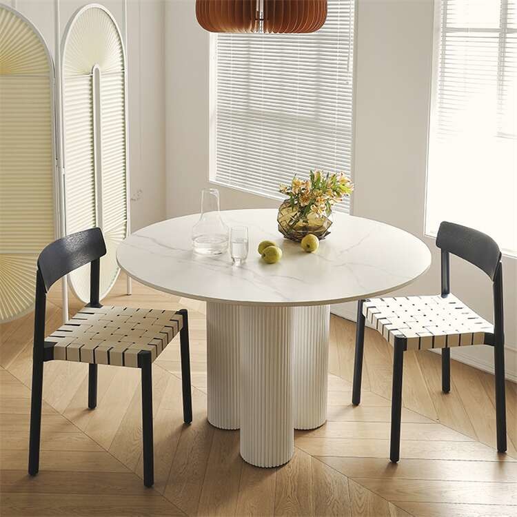Customized Sintered Stone Marble Dining Table Set 4 Chairs Dining Table Set 6 Seater