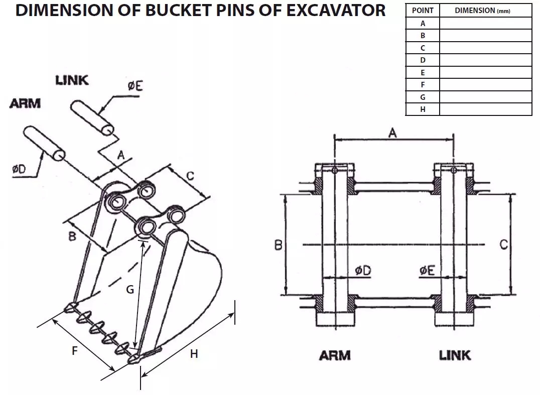 EC55B Excavator Rock Bucket Q355B Heavy Duty Excavator Bucket For Digging mud