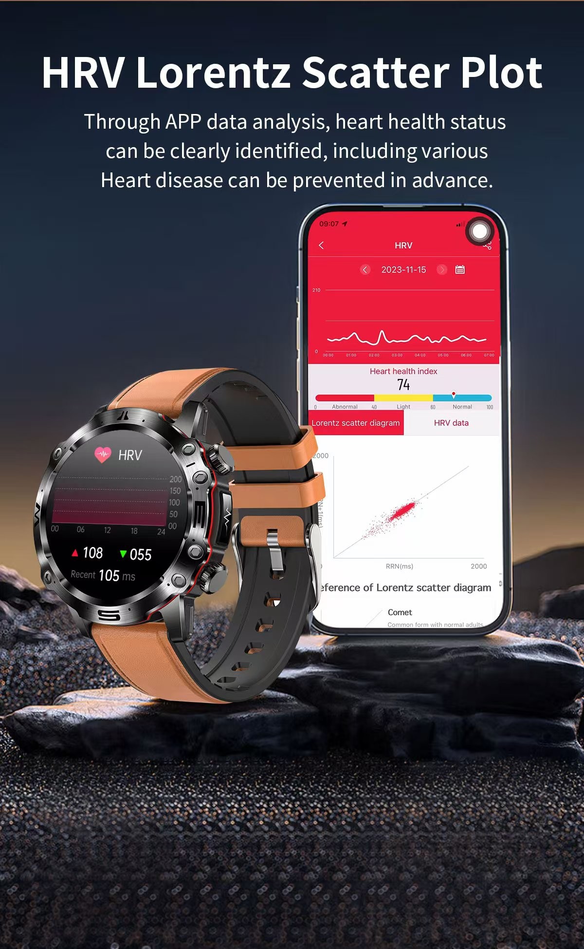 ET482 Smart Watch 1.43inch Amoled heart rate Monitor BT Call ECG HRV SOS For Elder