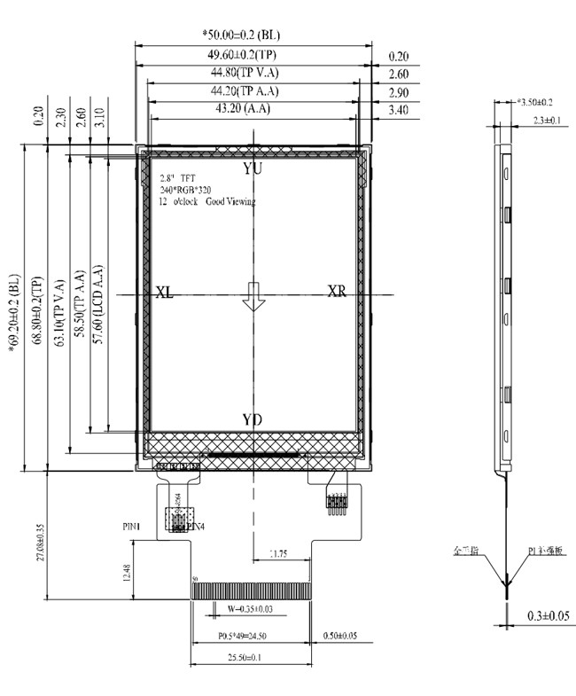 TFT LCD Screen 2.8" Inch Touch LCD Display 240x320 With ILI9341 IC And RGB/MCU Interface