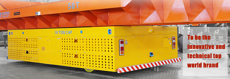 Trackless Flat Industrial Transfer Trolley/Heavy Load Electric Trackless Transfer Car for Warehouse Transportation