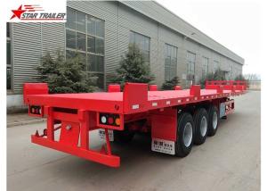 China Custom Air Suspension 18 Wheeler Flatbed Trailer For Heavy Duty Cargo wholesale
