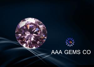 China OEM / ODM Light Pink Round Moissanite , 6mm Moissanite Diamonds wholesale
