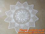 Crochet Round table clothing - table coverhandmade crochet heart doilies,