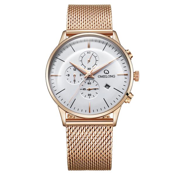 Luxury Men Quartz Watch Relogio Masculino Wristwatch Mesh Strap Waterproof Sport