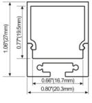 LED Linear lighting Pendant lights Aluminum Profile Square Shape Waterproof
