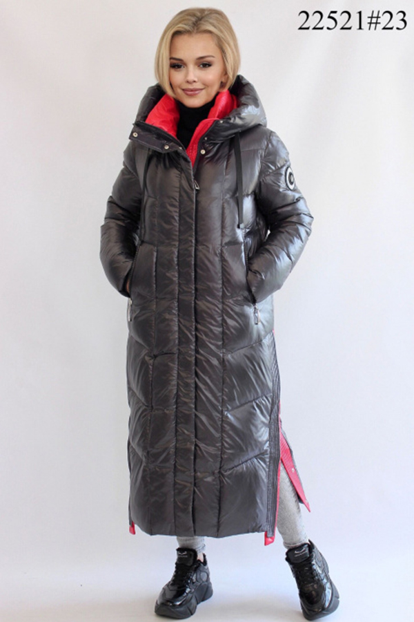 FODARLLOY New thickened high-end fashion hooded warm long-sleeved mid-length cotton-padded coat
