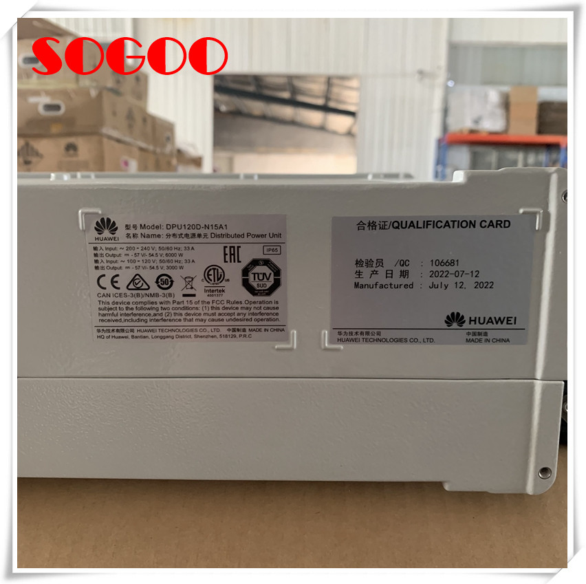 Huawei DPU120D-N15A1 Distributed Power Unit For Fiber Optic Equipment