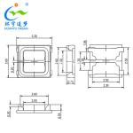 High PPF Grow LED Chip 0.2W For LED Grow Lights 3 Year Warranty
