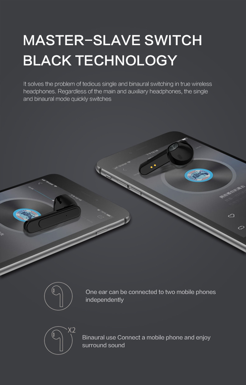 Noise Cancelling V4.1 EDR Wireless Bluetooth Earphone TWS Headset In Ear