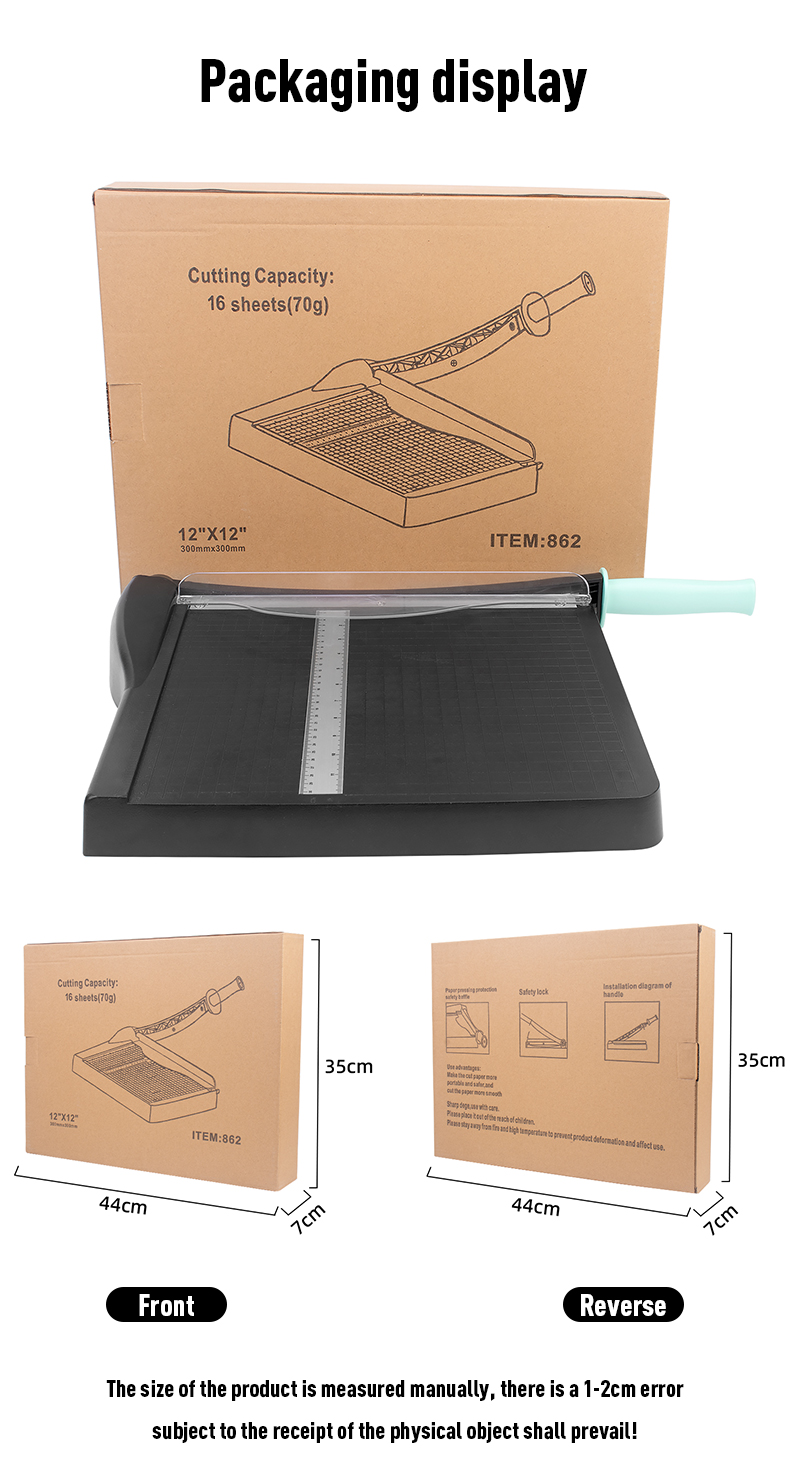 12 Inch Paper Cutting Board A4 Guillotine Paper Trimmer with Safety Lock Protection