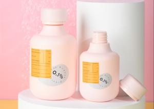China Pink Cap 180ml 350ml Round Plastic Toner Bottle For Water wholesale