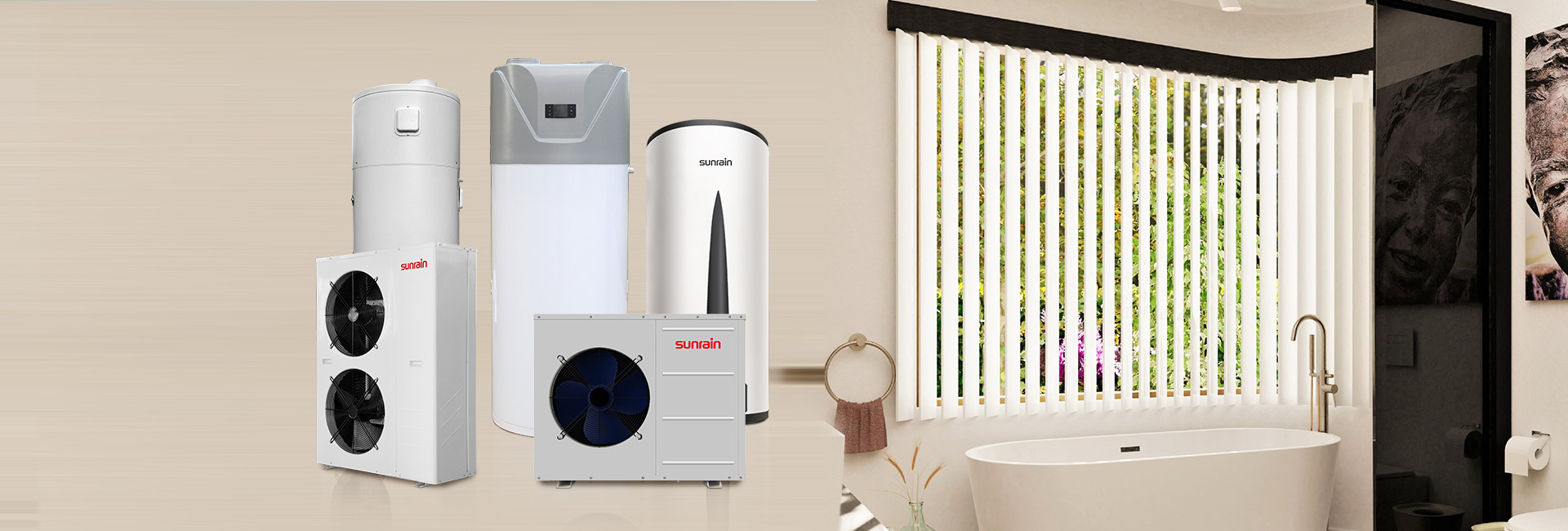 High COP Split Heat Pump Water Heater High Efficient R410a Temp Up To 55℃