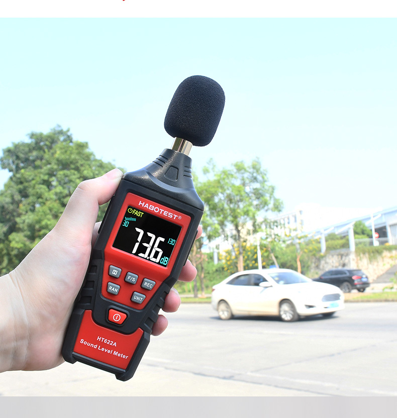 50dB Digital Sound Level Meter , HT622A Noise Measuring Instrument