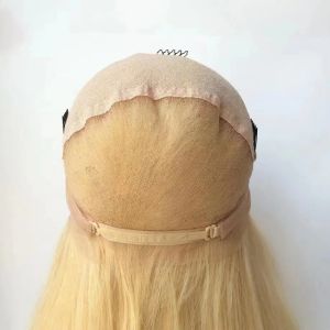 China Full Front Lace 613 Human Hair Wig Straight Glueless Blonde wholesale
