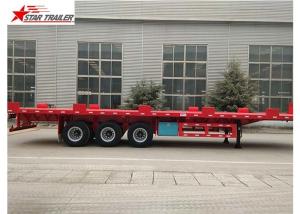 China 24/32/48/53/50 Foot Semi Truck Flatbed Trailer With Leaf Spring Suspension wholesale