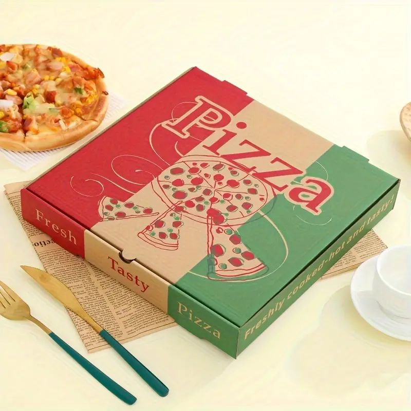 Pizza Paper Box Food Kraft Paper Pizza Box Packaging Custom Printed With Logo