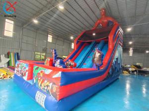 China Manufacturer Inflatable Dry Slide Spiderman Inflatable Double Slides Castle wholesale