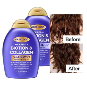 China Strengthen Hair Prevent Hair Loss Biotin Collagen Hair Shampoo And Conditioner Set 2 Pieces Hair Care Set wholesale