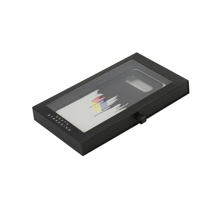 Recyclable Electronic Packaging Box Eco Friendly Sliding Drawer With Clear Window
