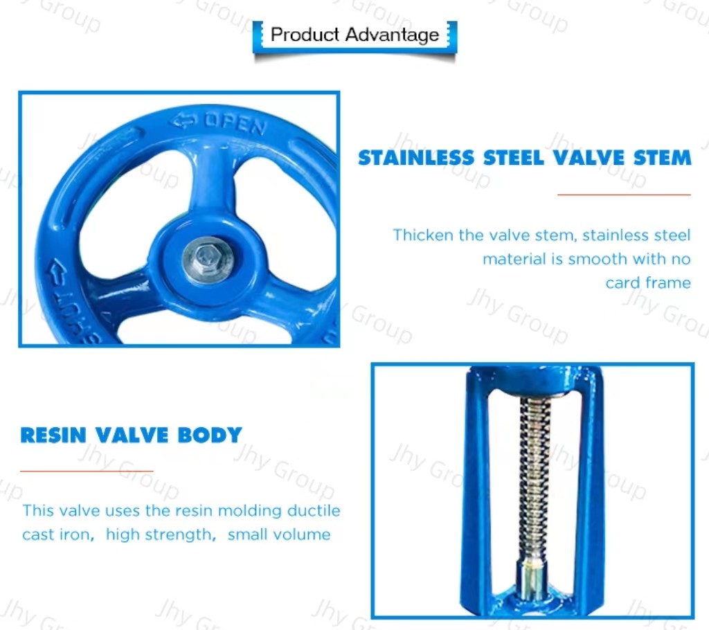 GGG50 DIN Gate Valve Non Rising DN80 Ductile Iron Standard Size