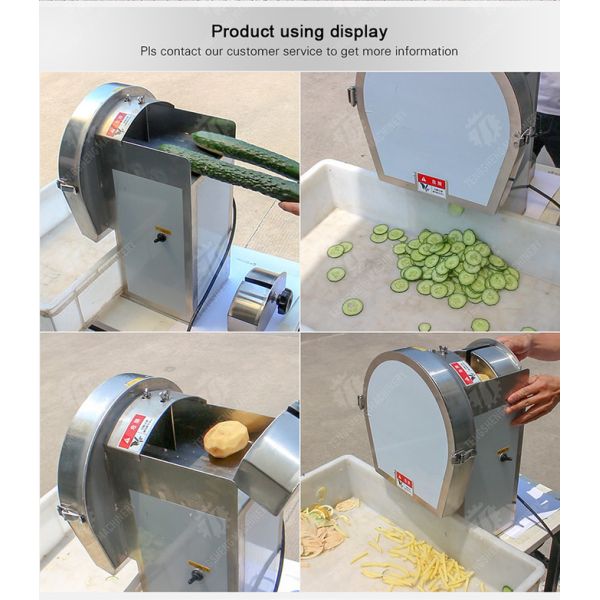 Small commercial vegetable cutting machine Vegetable and melon slicing, slicing and slicing machine