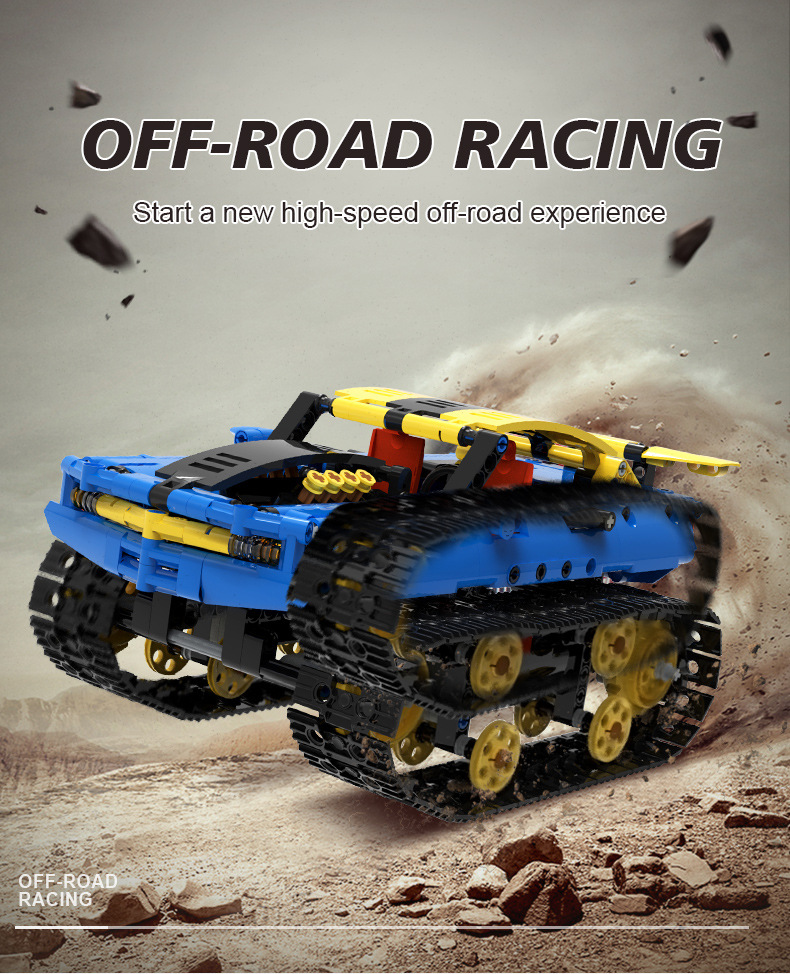 Remote Control Bat Racing Car Children's Assembly and Programming Fun with Lego Blocks