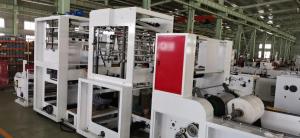 China Polyethylene Film Auxiliary Equipment 90m/min Embossing Gusseting Rewinding Machine wholesale