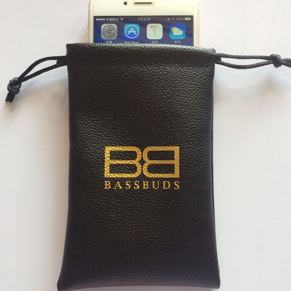 PU Gold-Stamped Leather Bag, High-Grade PU Spring-Type Automatic Storage Bag, Drawstring Cloth Bag, Coin And Key Storage Leather Bag, Headband-Style