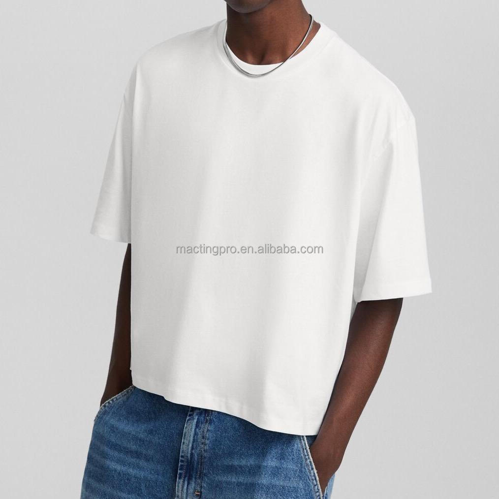 Cotton Drop Shoulder Boxy T Shirt Fit Box Tee For Men In Oversized Style