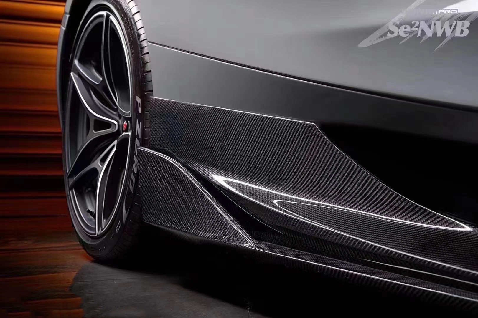 720s Mclaren Body Kit Blacksail Style Front Bumper Spoiler Lip Hood Fender