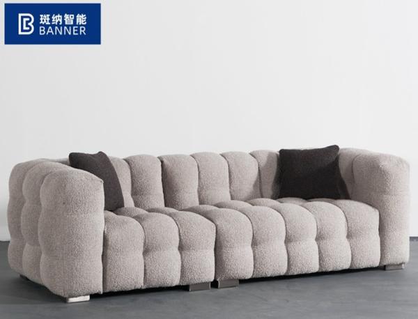 BN Puff Cotton Milk Oil Style Furniture Fabric Sofa Chair Nordic Lamb Wool