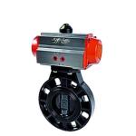 UPVC Electric Actuated Butterfly Valve Dn50 - Dn300 Wafer flange Connection