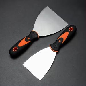 China Rubber Handle Stainless Steel Blade Scrapers Flexible spatula putty knife wholesale
